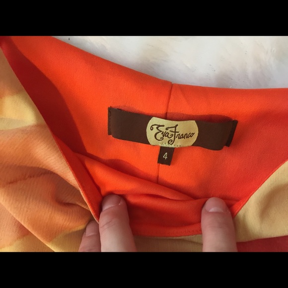 4 small Eva Franco Anthropologie orange dress - Picture 9 of 12